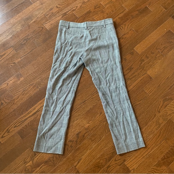 FRAME WOMEN'S BLACK WHITE HOUNDSTOOTH WOOL BLEND ANKLE TROUSERS PANTS - NWT - Picture 7 of 15